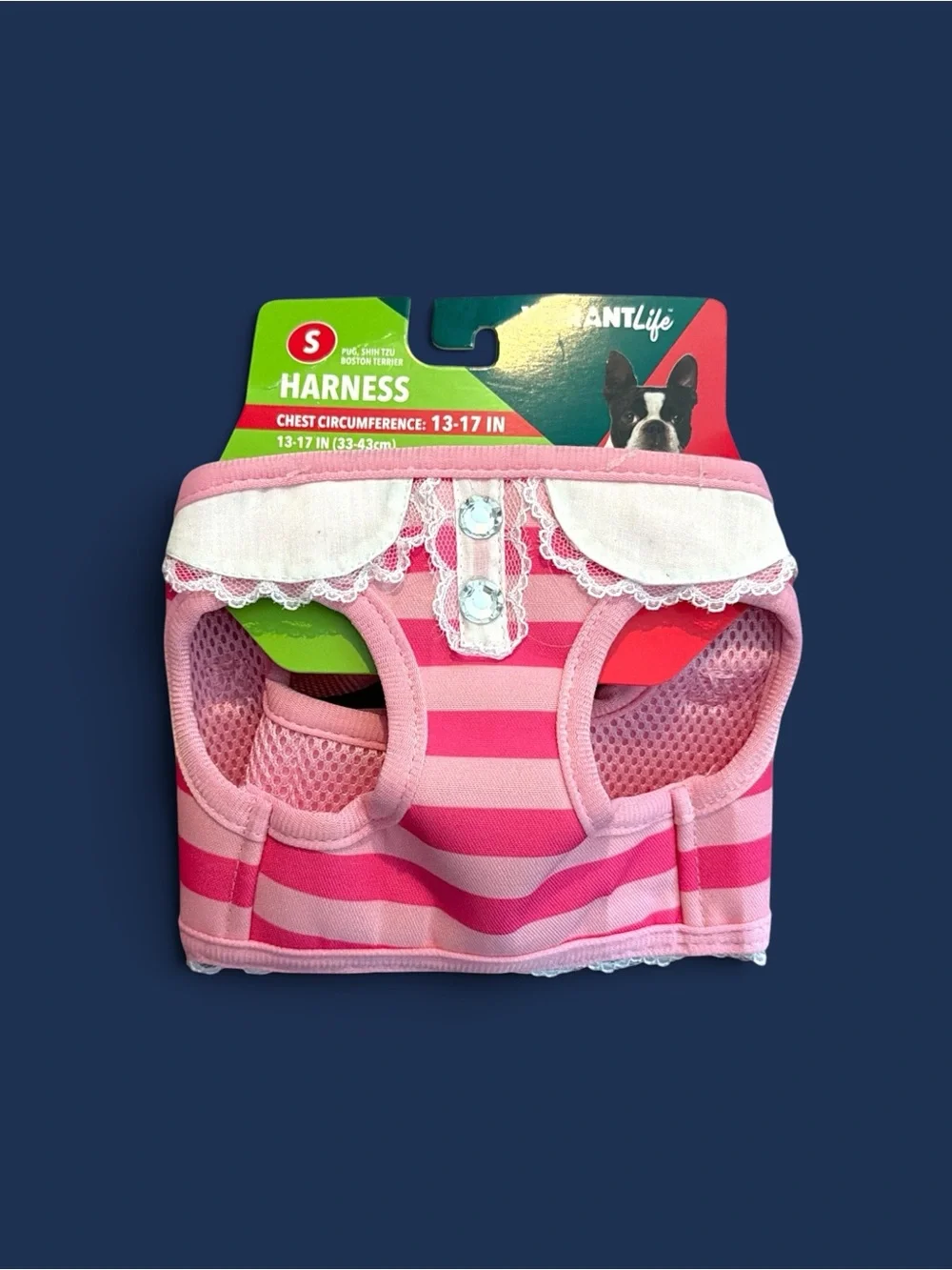 Vibrant Life Pink Stripe Dog Harness